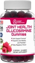 Hybridné Nutraceuticals Spoločné zdravotné doplnky - Glukozamín Gummy s vitamínom E - Podpora Spoločnej mobility a pružnosti doplnok, Malinová príchuť - 60 Gummies