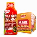 Vitamín Energy Focus+ Extra sila Energia Shot Fruit Punch 48 Balenie, 260mg Prírodný kofeín, B-vitamíny, CoQ10, Aminokyseliny, Focus, Produktivita a jasnosť, Zero Sugar, Gluten-free, 1,93 fl oz