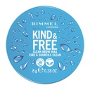 Rimmel London Kind & Free, Clear, Brow Wax, Jednoduché nanášanie, Dlho-ladiace Hold, No Flaking, No Residue, Zdvíhané obočie, 0.28oz