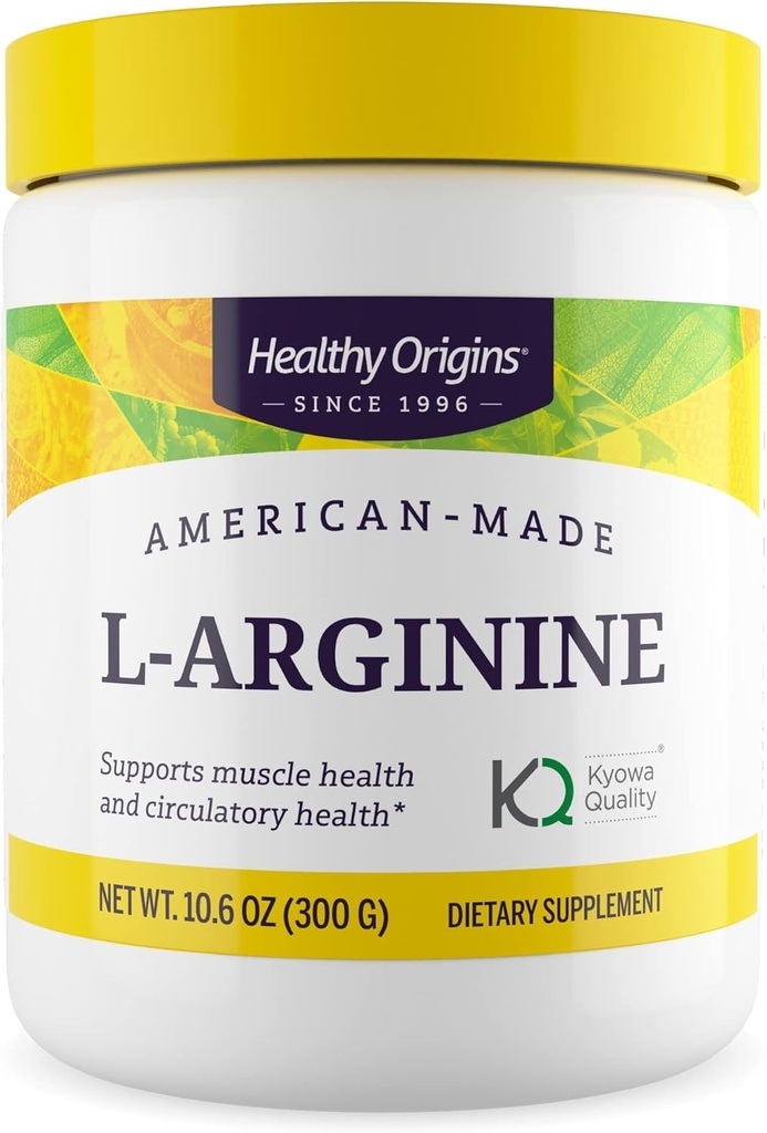 Zdravý pôvod - L-arginín (American-Made, Non-GMO, Gluten Free, Muscle Support), 10,6 Ounce