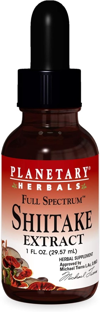 Planetárne byliny Full Spectrum Shiitake Extract Supplement, 2 Fluid Ounce