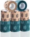 Self Adhezive Bandage Wrap - Vet Wrap pre psov No Chew - Medical Cohesive Bandage Wrap for Wound Care, Paw Care, First Aid, Vet Tape for Pet Birds Cat Horses (2 palec, 8 rolky, 8 farieb)