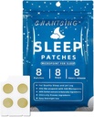 Sleep Patches pre dospelých, Jat Lag Sleep Aid Podpora Patches s 420 Kyselina hyalurónová Mikropoints, Aplikujte na Yintang, Anmian Acupoint, kontinuálne používať štyri týždne, Prírodné bylinné zložky, 8 Počet