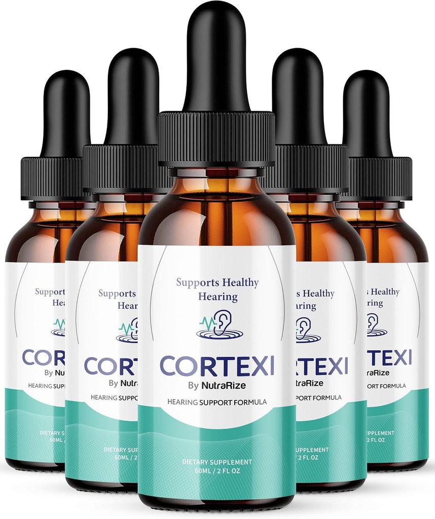 (5 balenie) Cortexi kvapky, Cortexi podpora sluchu kvapky - Advanced Formula pre zdravie ucha, Cortexin kvapky, Cortexi 24, Supplement kvapky Maximálna sila, Cortexi Recenzie (150 Servings)