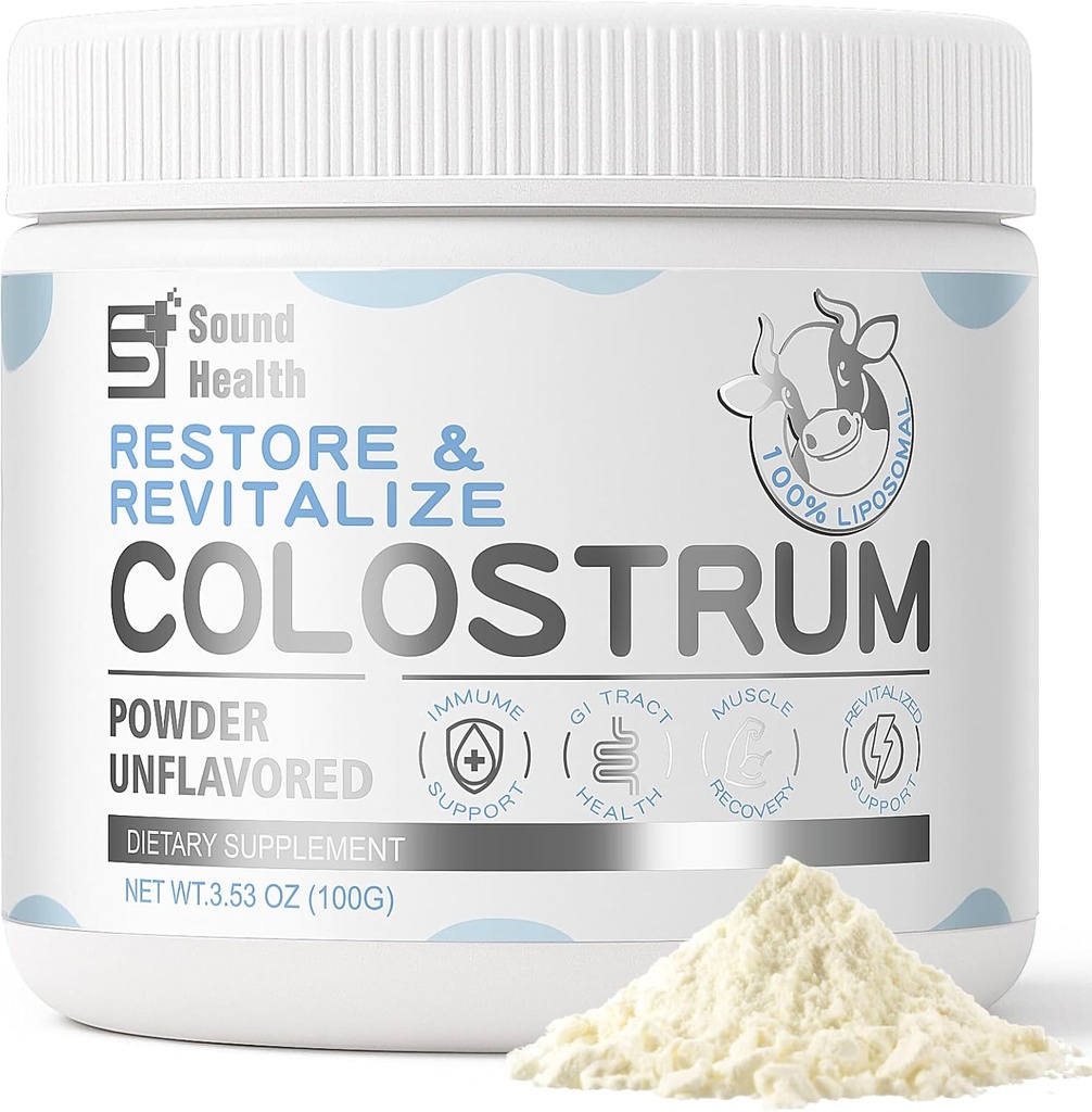 Colostrum Supplement Powder for Humans - Organic Bovine Colostrum Supplement for Gut Health, Hair Growth, Immune Support - Unflaved (50 porcií)