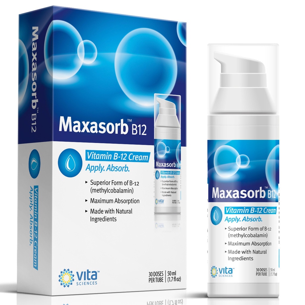 Vitamín B12 krém Metyl B-12, Metylkobalamín B12 1000 mcg Energia, Zdravie a živé kože, Výkonný Topický B12 kožný krém - pomáha s ekzémom a psoriáza. Záplata energie ako B12