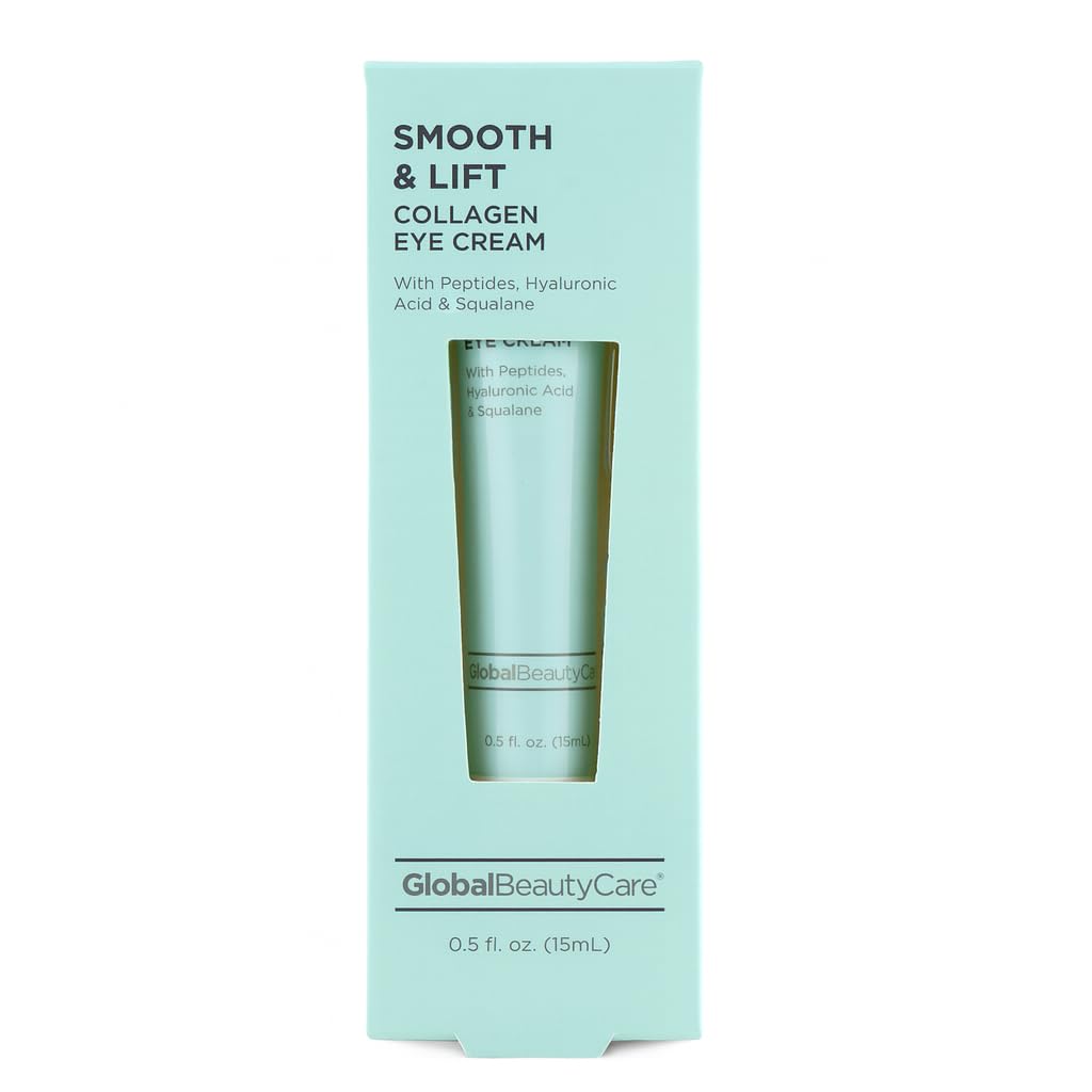 Celosvetová starostlivosť o krásu hladká a zdvíhacia kolagén - očný krém wiith Peptides, kyselina hyalurónová a squalan, 1-pack (0,5 fl oz 15ml)