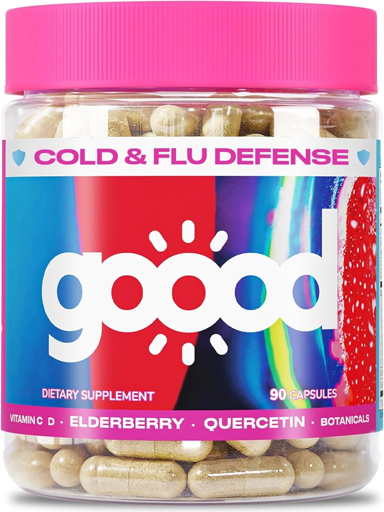 Goood Imunity Booster pre dospelých - Vitamín C s zinkom a Quercetin Doplnky pre Imunita podpora - Staršie plody pre Imunity Boost - Non Alergenic Gluten Free non-GMO Immune Booster