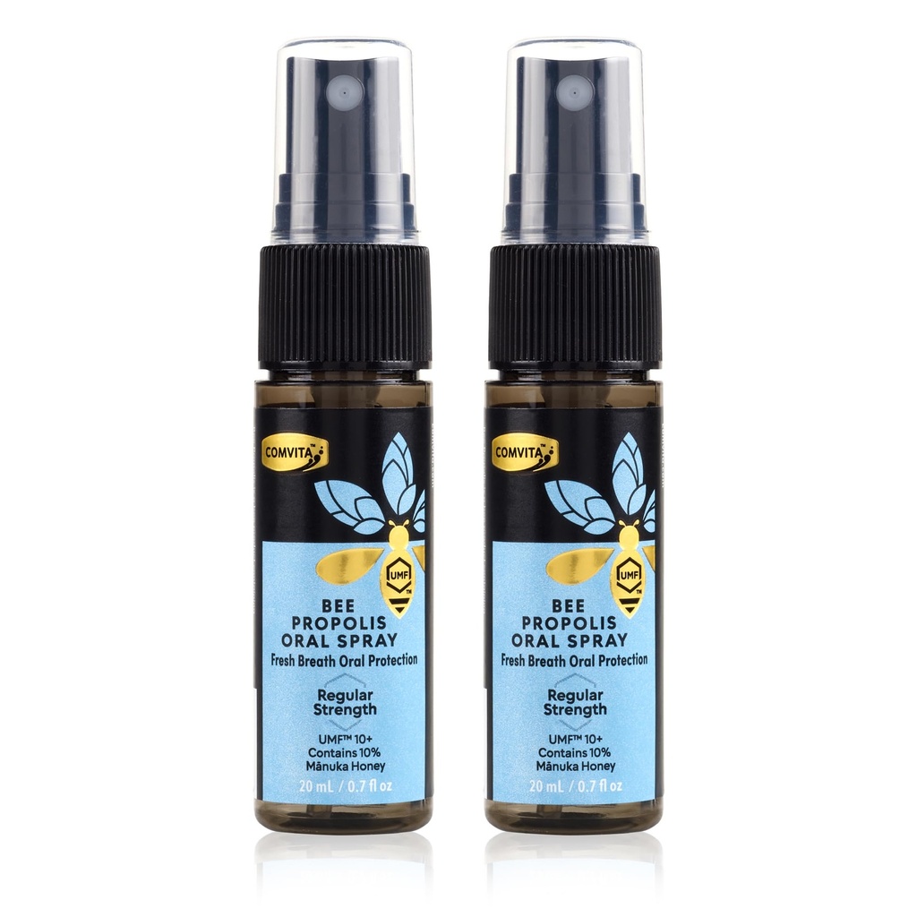 Comvita Bee Propolis Sprej na hrdlo - Prírodná imúnna podpora, Upokojujúce mincovňa chuť s Novým Zélandom UMF 10+ Manuka med, Antioxidant, Dietary Supplement - 0,7 fl oz, balenie 2