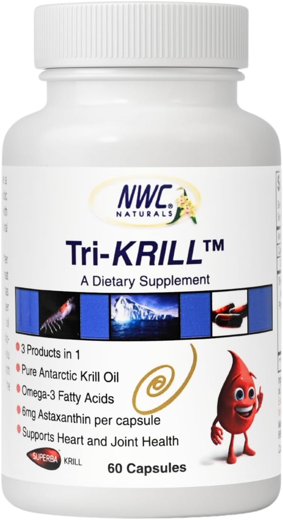 NWC Naturals Tri-Krill olej doplnok pre mužov a ženy, podporuje spoločné zdravie, mozgovej funkcie, a celkový wellness s astaxantínom