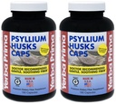 Yerba Prima Psyllium Husk Caps - 180 Kapsule (Stock of 2) - Jednoduché prehltnutie Fiber Supplement - Colon Cleanse - Gut Health - Non-GMO Gluten Free