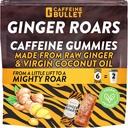 Ginger Roars - kofeín zázvor žuvačky - 12 kofeínové sviečky Každý 33 mg kofeínu s lahodnou prírodná med zázvor chuť a ohnivý náznak. Plant Based Energy Shots, a Vegan Healthy Snack pre dospelých.