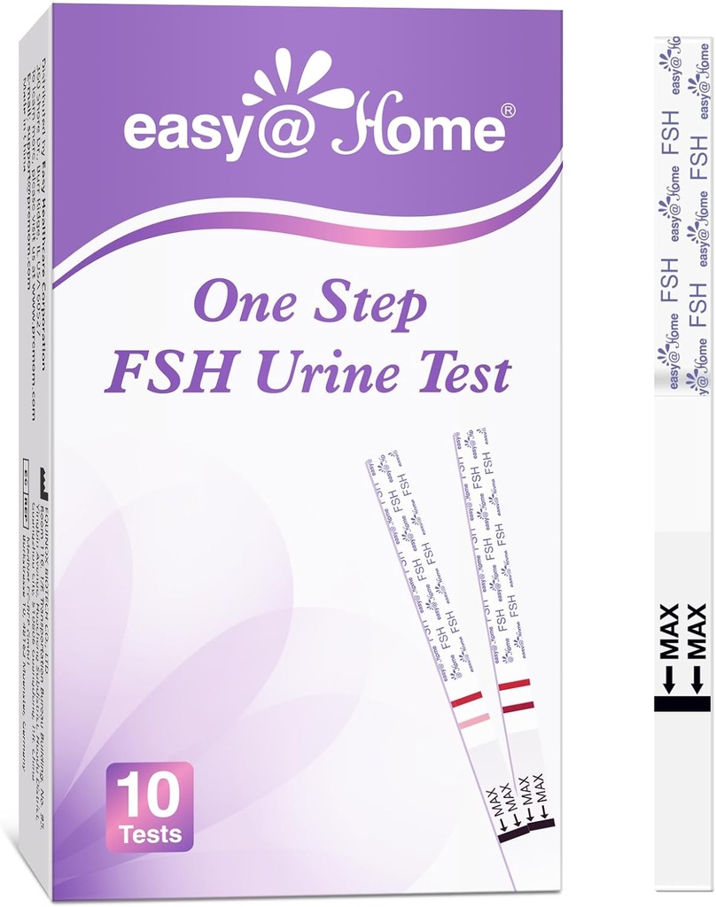 Easy@Home FSH test Kit: 10 FSH testovacie pásy pre ženy 