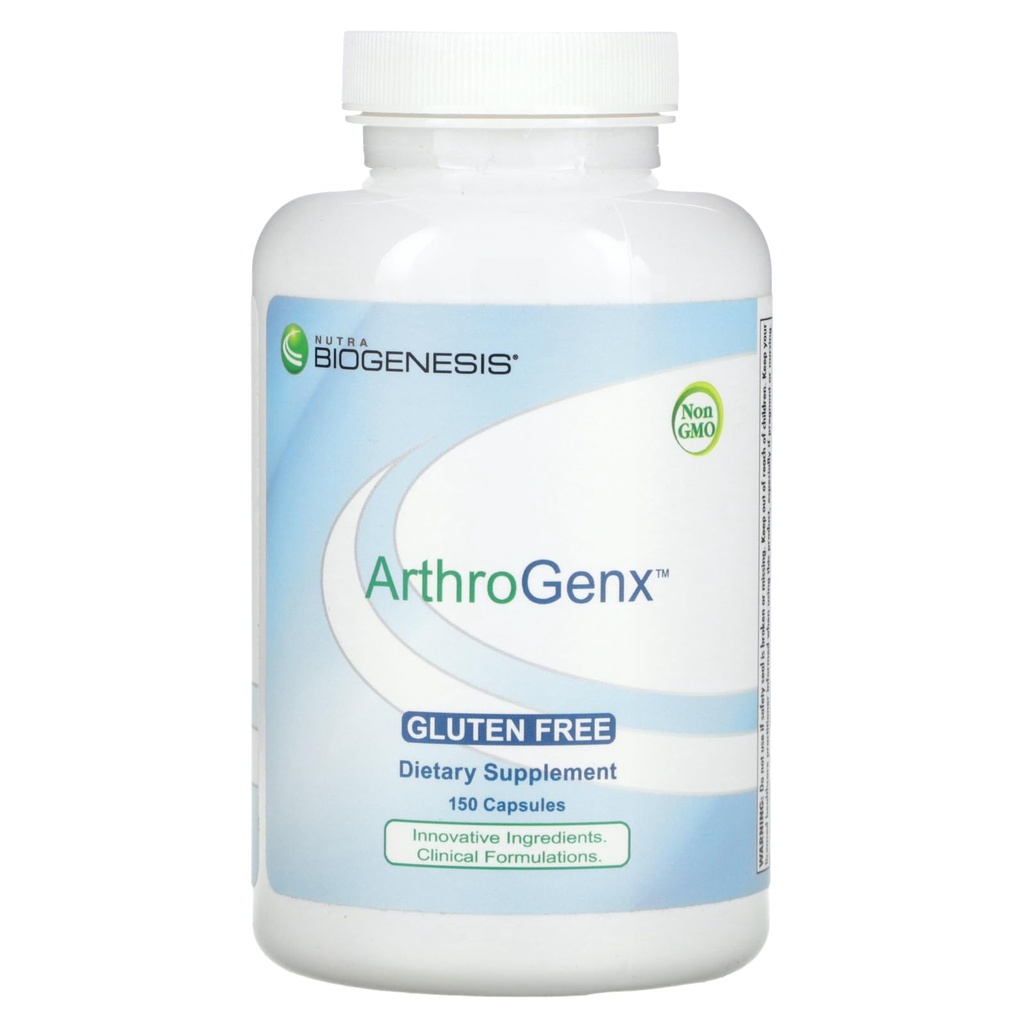 Nutra BioGenesis - ArtroGenx - Turmerica, zázvor a MSM na pomoc pri podpore spoločných funkcií a normálnej zápalovej reakcie tela - 150 kapsúl