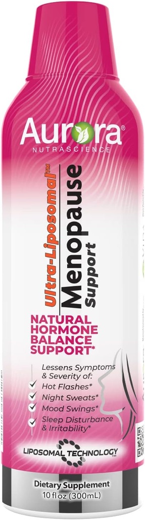 Aurora Nutriscience Ultra-Lipozomálna Menopauza Podpora s klinicky preukázaným EstroG-100 znížiť Menopauza & Perimenopauza Príznaky, Horúce záblesky, nočné potenie, Mood Swings, 30 Služobné, 10 fl oz