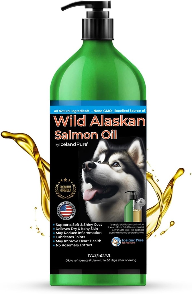 Wild Aljašský lososový olej pre psy a mačky na Islande Pure 