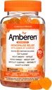 Amberen Menopauza Doplnky pre ženy, Multi-Symptom Relief, Vitamín E a jedinečná zmes Amberen, Pomáha Podpora Hormon Balance, Hot Flash & Night Poteky, Bez cukru, Orange Flavor, 60 Gummies
