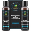 XIKEZAN Bradavice umývanie a brada kondicionér Prírodné zmäkčovač Set w/Argan & Jojobové oleje hladká a posilňuje Vianočné pančuchy Stuffers otcov deň darčeky pre mužov mu otec priateľ manžel