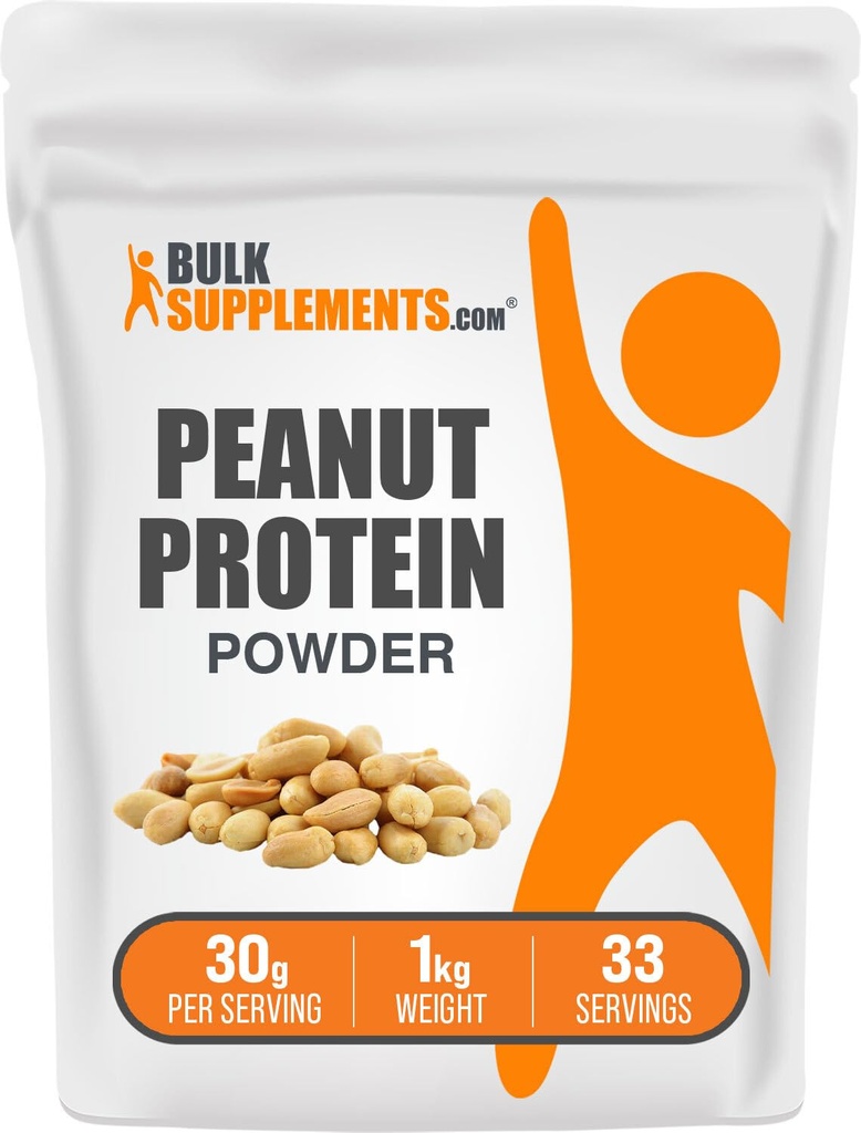 BulkSupplementments.com arašidová múka Proteín prášok - defffated arašidová múka, arašidový proteín prášok - arašidový proteín múka, bez lepku, 30g na porciu, 1kg (2,2 lbs) (Pack of 1)
