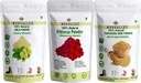 Kombinovaný organický sušený prášok Amla, Hibiscus a Methi (Fenugreek) (Each 100 Gram/3,5 Ounce) Hyllanthus Emblica Hibiscus Rosa-Sinensis Trigonella Foenum-Graecum