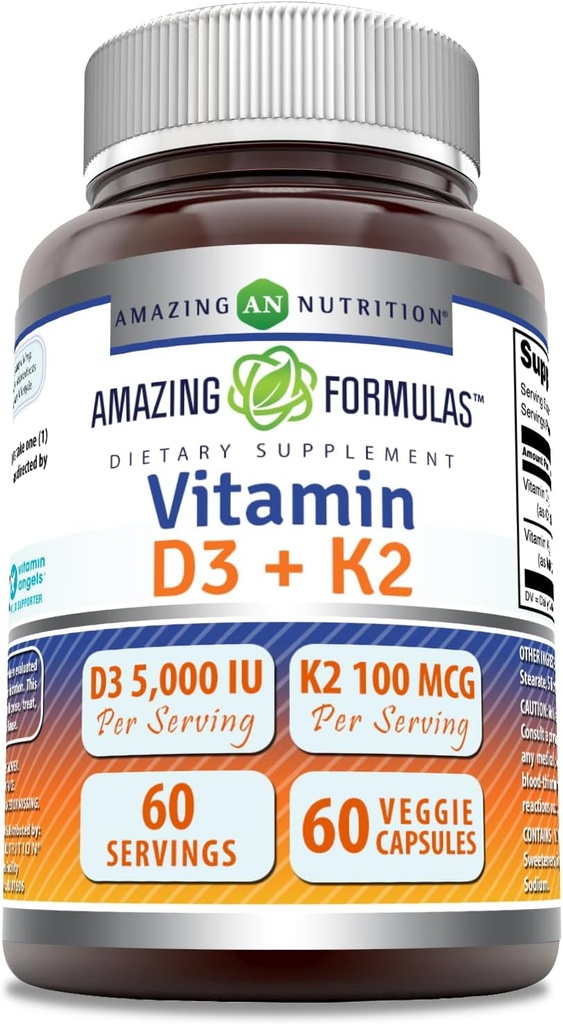 Amazing Formuly Vitamín D3 5000 IU s vitamínom K2 100 mcg 