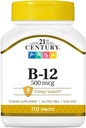 21st Century B-12 500 mcg Tablety, 110-Count (Pack of 2)