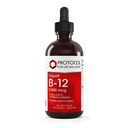 PROTOKOL PRE ŽIVOTNÉ BALENIE Tekuté B-12 5,000 μg - Podpora nervového systému - s B vitamínmi - bez mliečneho a vegánskeho vitamínu B - 4 fl oz