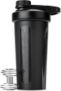 Mr. Pen- Shaker Fľaše pre proteínové zmesi s twist uzáverom, 28 oz, Black Protein Shaker Fľaša s drôteným Whisk guľou, Shaker Cup, Mixer fľaša