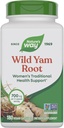 Nature's Way Wild Yam Root, Women's Traditional Health Support*, 700 mg per 2-Capsule Serving, Non-GMO Project Overené, 180 Vegan Capsules (Packaging May Vary)