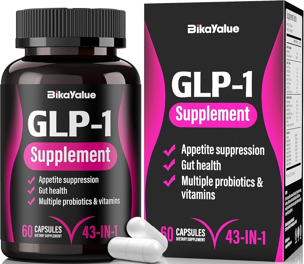 GLP-1 Alternative Supplement, Natural Extracts with Hops, Green Tea Extract, Garcinia Cambogia, Multivitamins, Probiotics, for Gut, GLP-1 Activate & Overall Health - 073