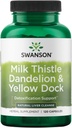 Swanson Milk Thitle, Púpava a žltá Dock - Bylinné pečeň podpora doplnok - Prírodné doplnok pomáha udržať celkové zdravie a pohodu - (120 Kapsule) 1 balenie