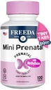 FREDA Mini prenatálny vitamín - Kosher Prenatals - Tiny Tablety ľahko prehltnúť - prenatálne vitamíny so železom, prenatálna kyselina listová/folát, vitamín D - pre Natal Multivitamín pre tehotné ženy (120)