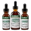 NutraMedix Detox Support Bundle - Sealantro (Chlorella, Cilantro Leaf & Pacific Cold-Water Red Seaweed), Sparga (Astragalus) a Burbur Pinela Extrakty pre čistenie a podporu detoxu - 3-piece Set
