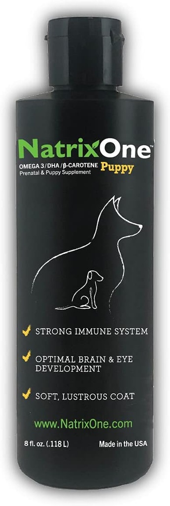 100% Pure Camelina Oil pre šteniatka, 8 oz - Puppy Immune System a Cognitive Development Booster, ochranná starostlivosť - Omega 3 by NatrixOne