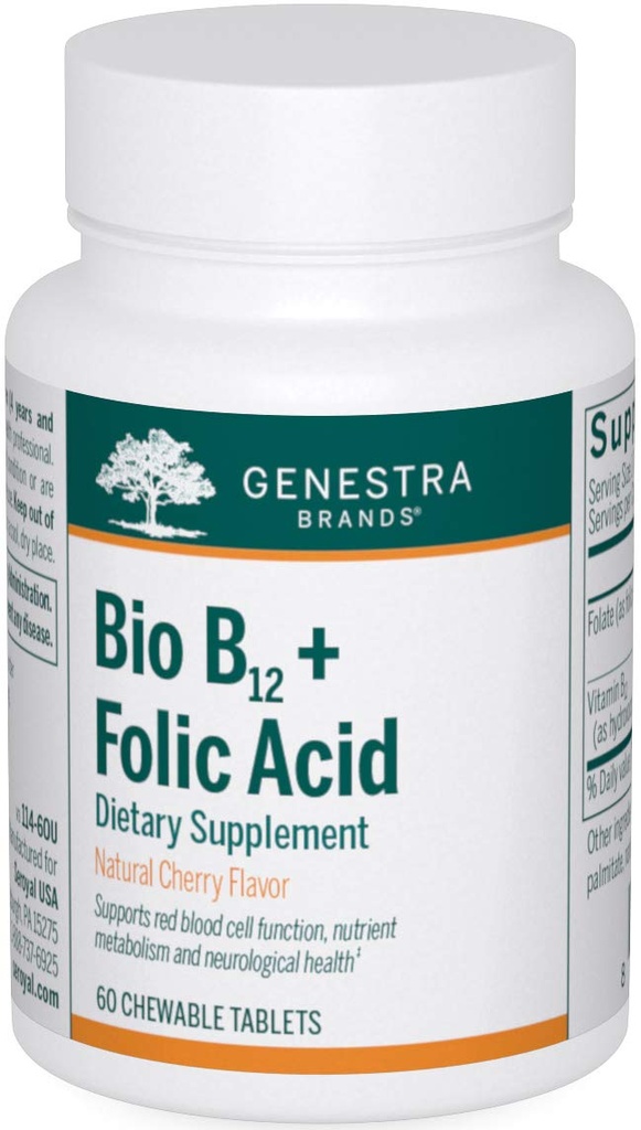 Genestra Brands Bio B12 + Kyselina listová 