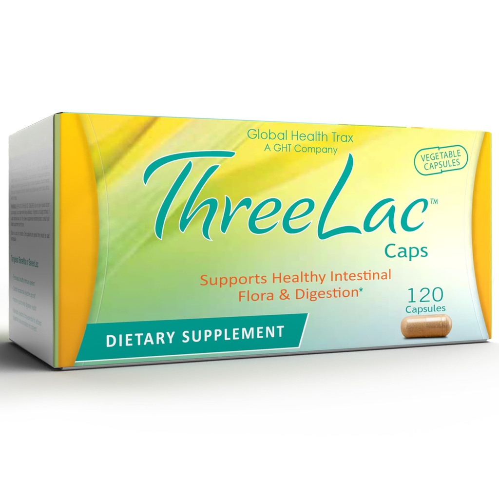Global Health Trax GHT - TriLac Probiotické kapsule, 120 gróf - komplexná podpora trávenia pre mužov, ženy a deti - Imunitný systém a vyváženie sudov, non-GMO