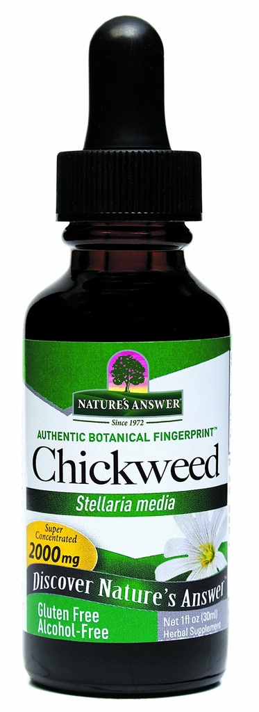 Nature's Answer Alkohol-Free Chickweed Stelleria Media 2000mg 1oz Výťažok 