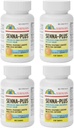 GeriCare Senna Plus Prírodný rastlinný preháňadlo so steolovým zmäkčovačom, dokusátom sodným 50 mg, senozidmi 8,6mg 100 grófov (pack of 4)