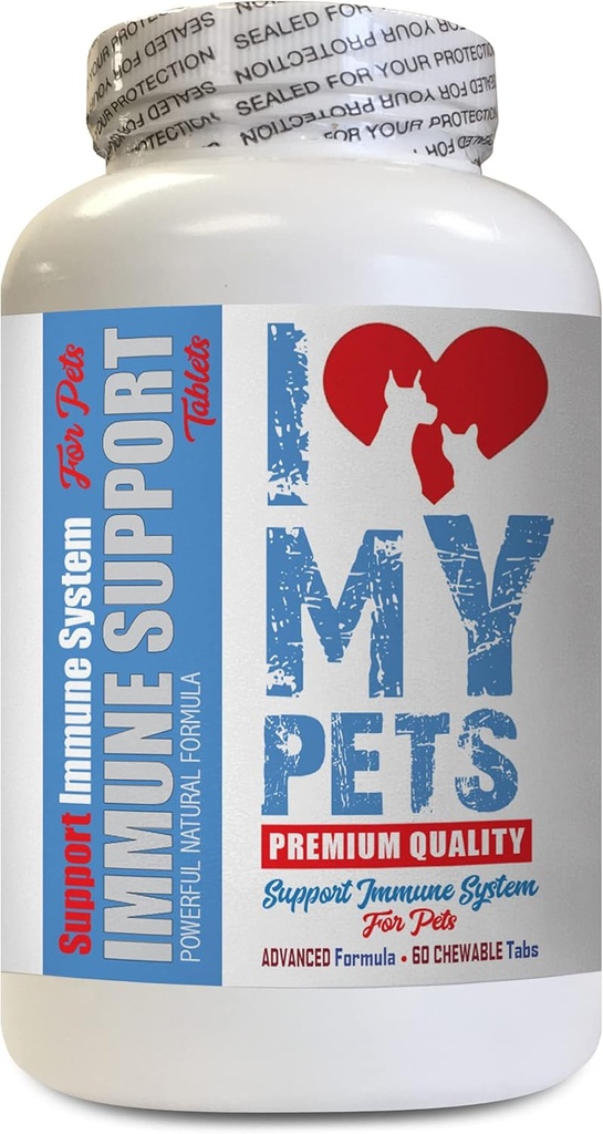 I LOVE MY PETS LLC Immune Dog Treaty - PET Immune Support - Psy a mačky - Booster - Zdravé - Milk Thitle for Psy - 60 Treats (1 fľaša)