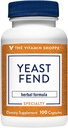 Vitamín Shoppe kvasinkové Fend, bylinná formula pre ženy, obsahuje kyselinu kaprylovú, Lactobacillus a byliny (100 kapsúl)