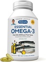 Andrew LESSMAN Essential Omega-3 Mincovňa - 60 Softgels - Ultra-pure, High Potency Omega-3 Oleje. Vysoká DHA, žiadne žalúdočné ťažkosti, žiadne kontaminanty, žiadna ortuť. Malé ľahko prehltnúť Softgels