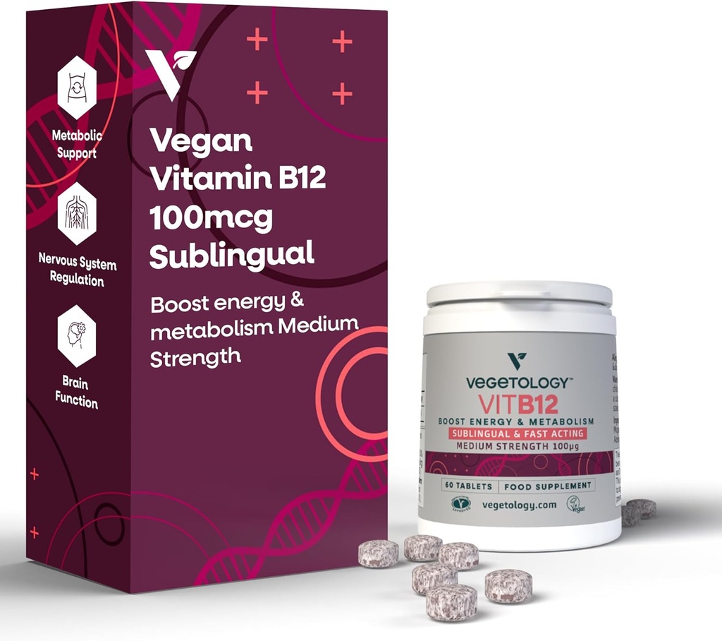 Vegánsky vitamín B12 Sublingválny doplnok 