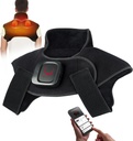 Pohodlie Bezdrôtové vykurovanie Pad Vibration Massager pre krk a plece úľava od bolesti darčeky pre otcov deň, 2.42lb Vážený tepelný zábal, 3-8H životnosť batérie, APP ovládanie krku teplejšie