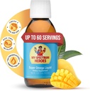 Môj Spectrum Heroes Fish Oil Supplement for Children - Omega 3 for Neural Assistance, Ilung & Immune Aid - EPA & DHA for Brain & Eye - Kids & Adult Liquid Supplement - 5.07oz (150 ml)