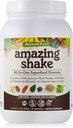Okrem čerstvého Amazing Shake, Superfood Formula, Rastlinné bielkoviny na báze, Nízke čisté sacharidy, Celopotravinový proteín, Nahradenie jedla, Prírodná čokoládová príchuť, 999 Grams, biela