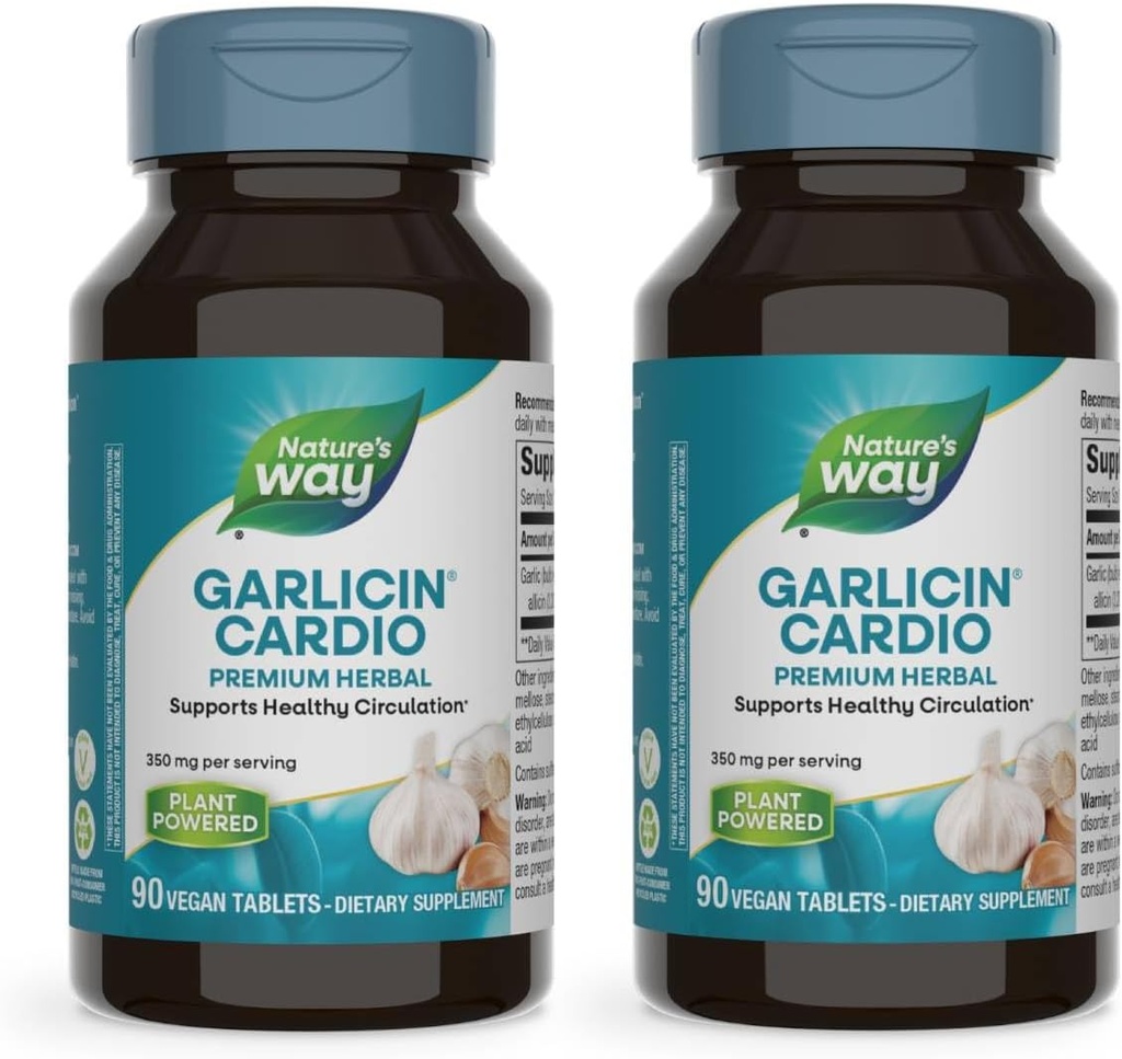 Príroda a spôsob Cesnak Cardio Premium Herbal Zdravý obeh Podpora* 350 mg na obsluhu 90 tabliet