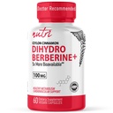 Nature's Fusions Dihydroberberberberberberine Supplement 100mg 60 Kapsule - s cylonskou škoricou - 5X efektívnejšie ako pravidelné Berberine HCL