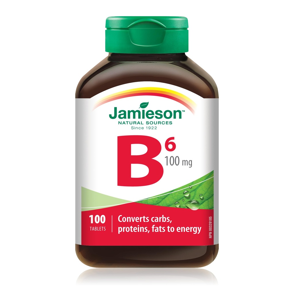 Jamieson Vitamín B6 (Pyridoxín) 100 mg, 100 tabliet