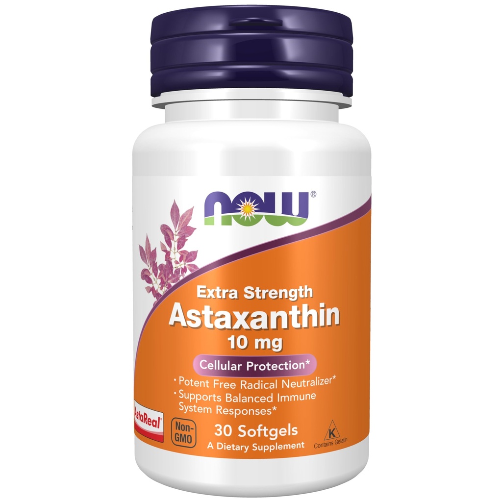 TERAZ Foods Doplnky, Astaxantín 10 mg, Extra sila, derivovaný z non-GMO Hamatococcus Pluvialis Mikrorias a má prirodzene dochádza luteín, kantaxantín a beta-karotén, 30 Softgels