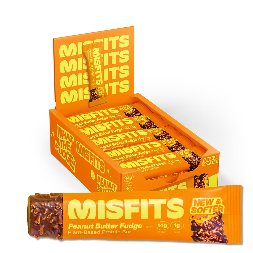 Misfits Vegan Proteínové tyčinky, Arašidové maslo Fudge - Update Recept 